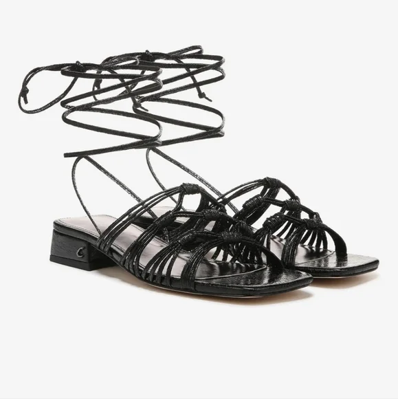 SAM EDELMAN JOCELYN WRAP LACE UP SANDALS - Picture 1 of 11